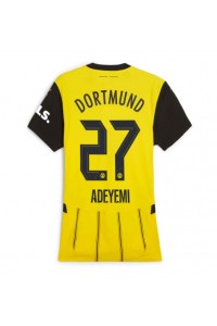 Borussia Dortmund Karim Adeyemi #27 Fotballdrakt Hjemme Klær Dame 2024-25 Korte ermer